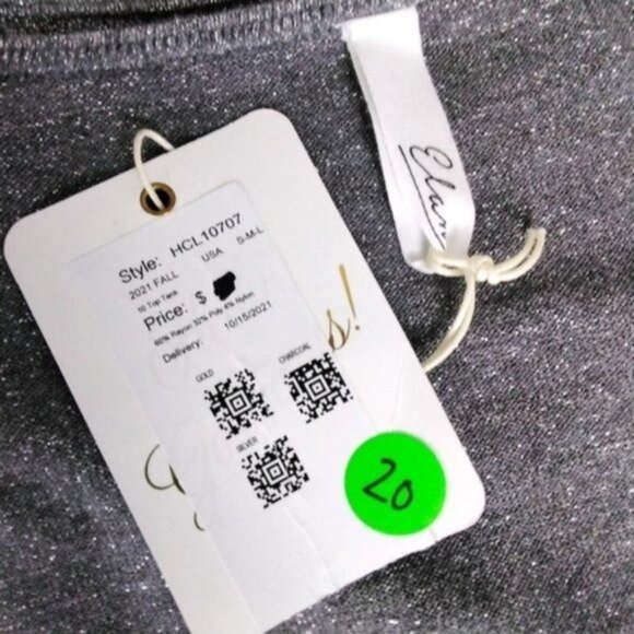 Elan Sparkling Knit Camisole Top In Gray And Silver Size Small - Picture 6 of 8